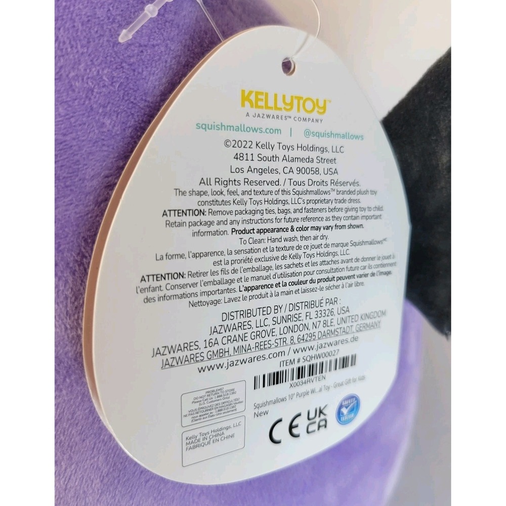 Squishmallows Joldy Purple Bat Plush 9" Halloween Kellytoy Jazwares NWT - Picture 8 of 9